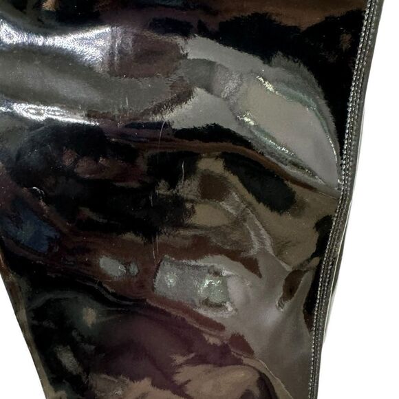 NEW The Attico Cheope Patent Leather Stretch Thigh Boots Size 5.5 - Picture 10 of 13
